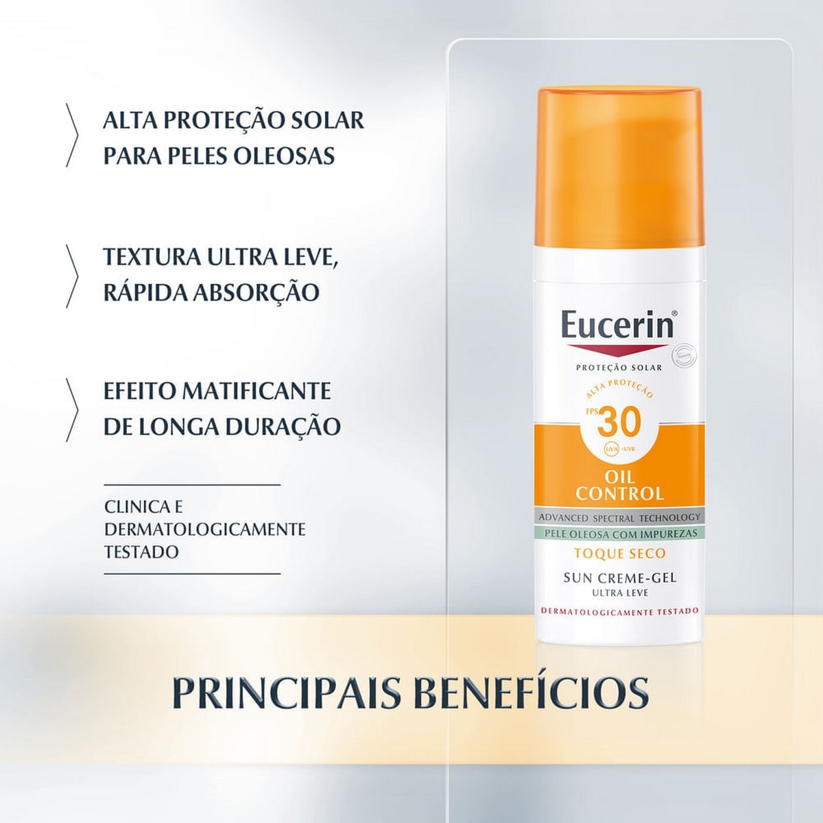 Protetor Solar Gel-Creme Oil Control Toque Seco FPS 30 - 50 ml 4