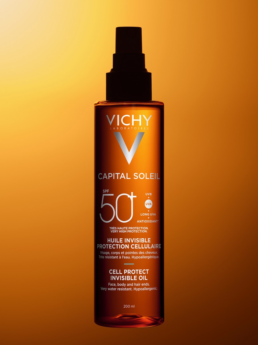 Protetor Solar Vichy Capital Soleil Aceite Invisible Protección Celular SPF50+ 4