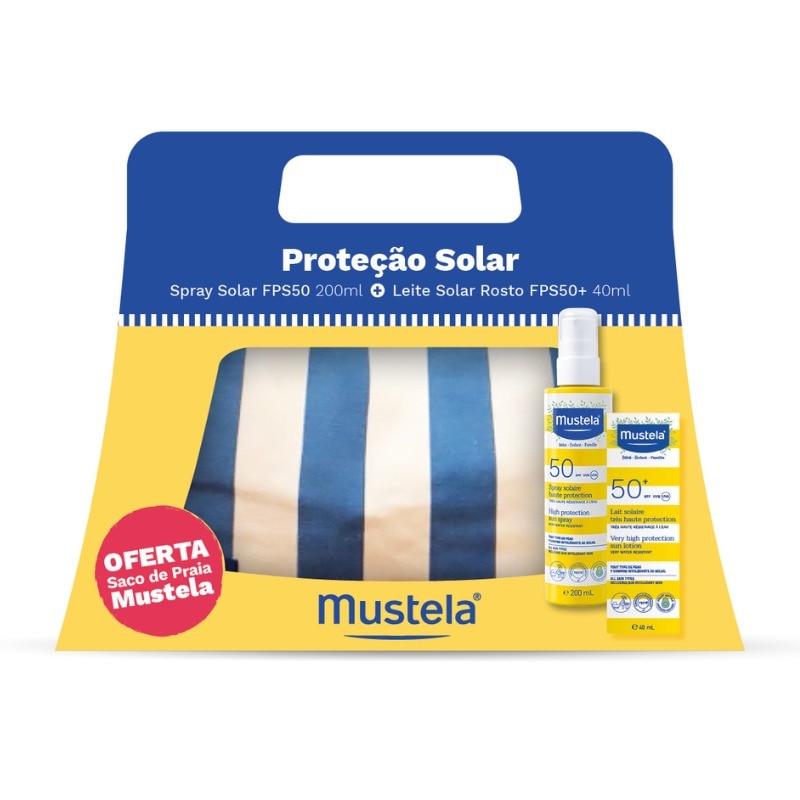 Imagem 0 de Pack Spray Leite Solar SPF50  Leite Rosto e Saco Praia