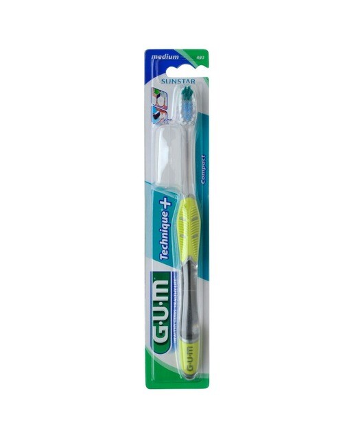 Imagem 0 de Escova de Dentes Technique+ Compacta  Média 493 - 1 un.
