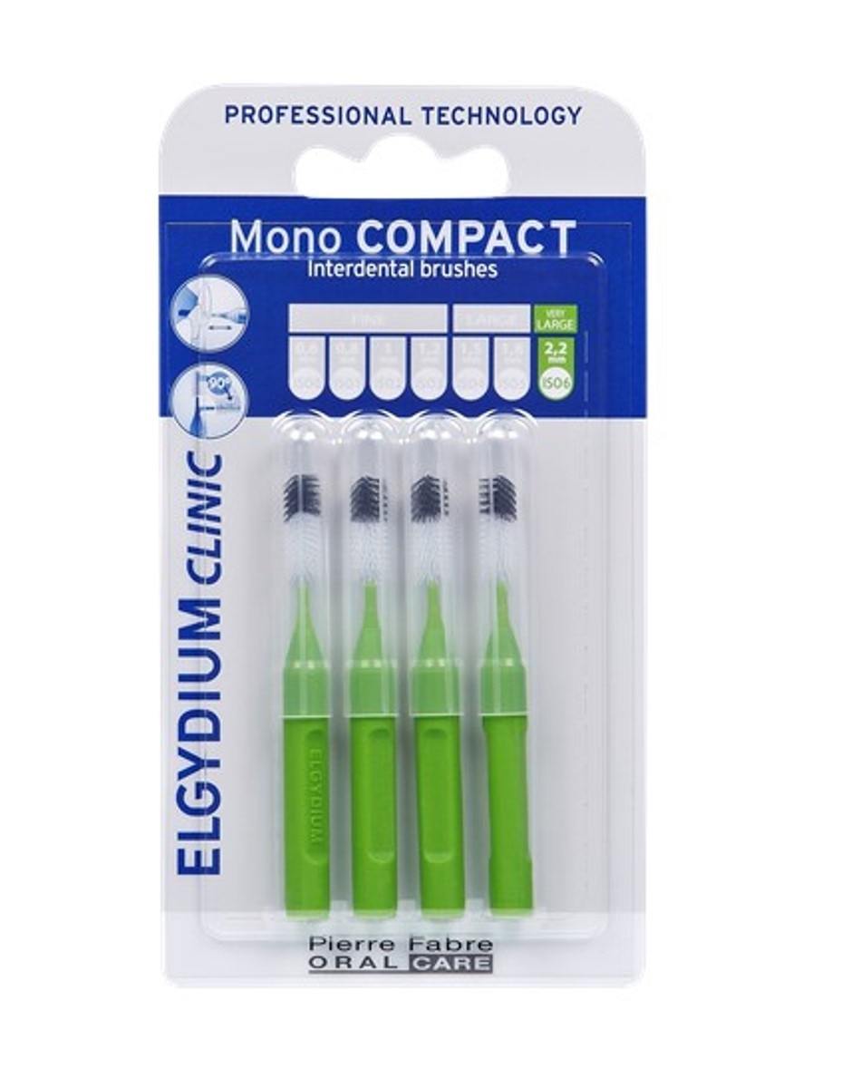 Escovilhões Mono Compact Verde 4 escovilhões Elgydium Clinic 1