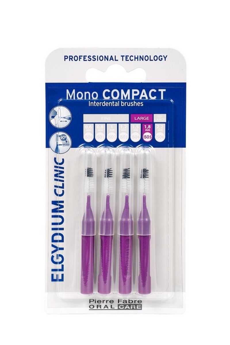 Escovilhões Mono Compact Roxo 4 Unidades Elgydium 1