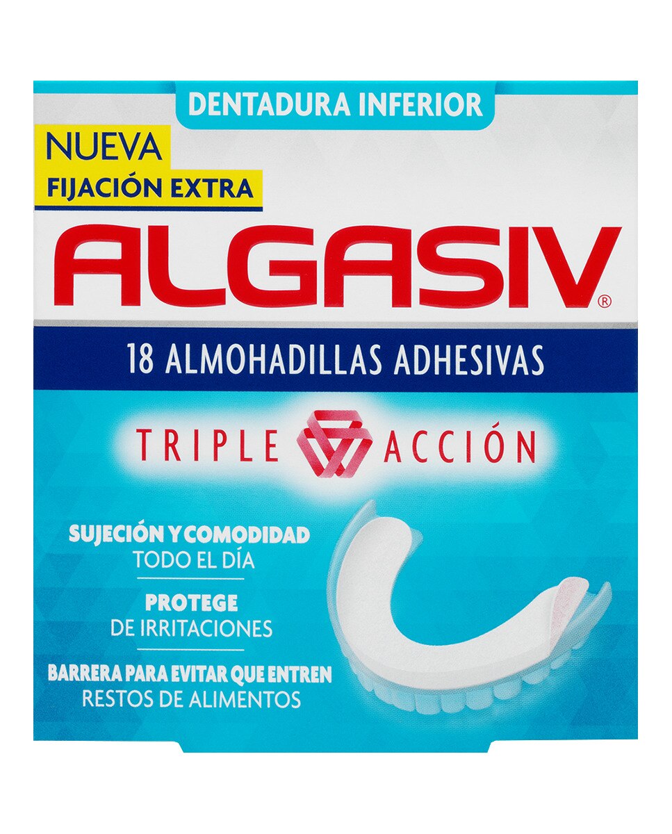 Almofadas Adesivas para Próteses Dentárias Inferiores - 18 un 1