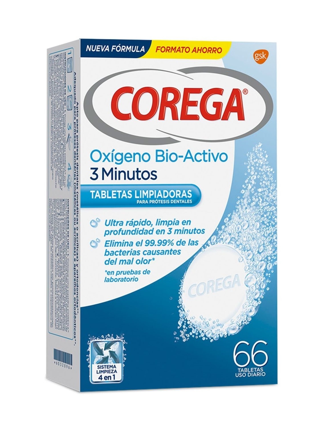 Imagem 0 de 66 pastilhas efervescentes Oxígeno Bio-Activo Corega