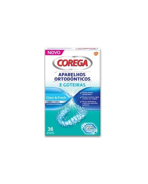 Pastilhas de Limpeza Ortodôntica e Goteiras 36un Corega 1