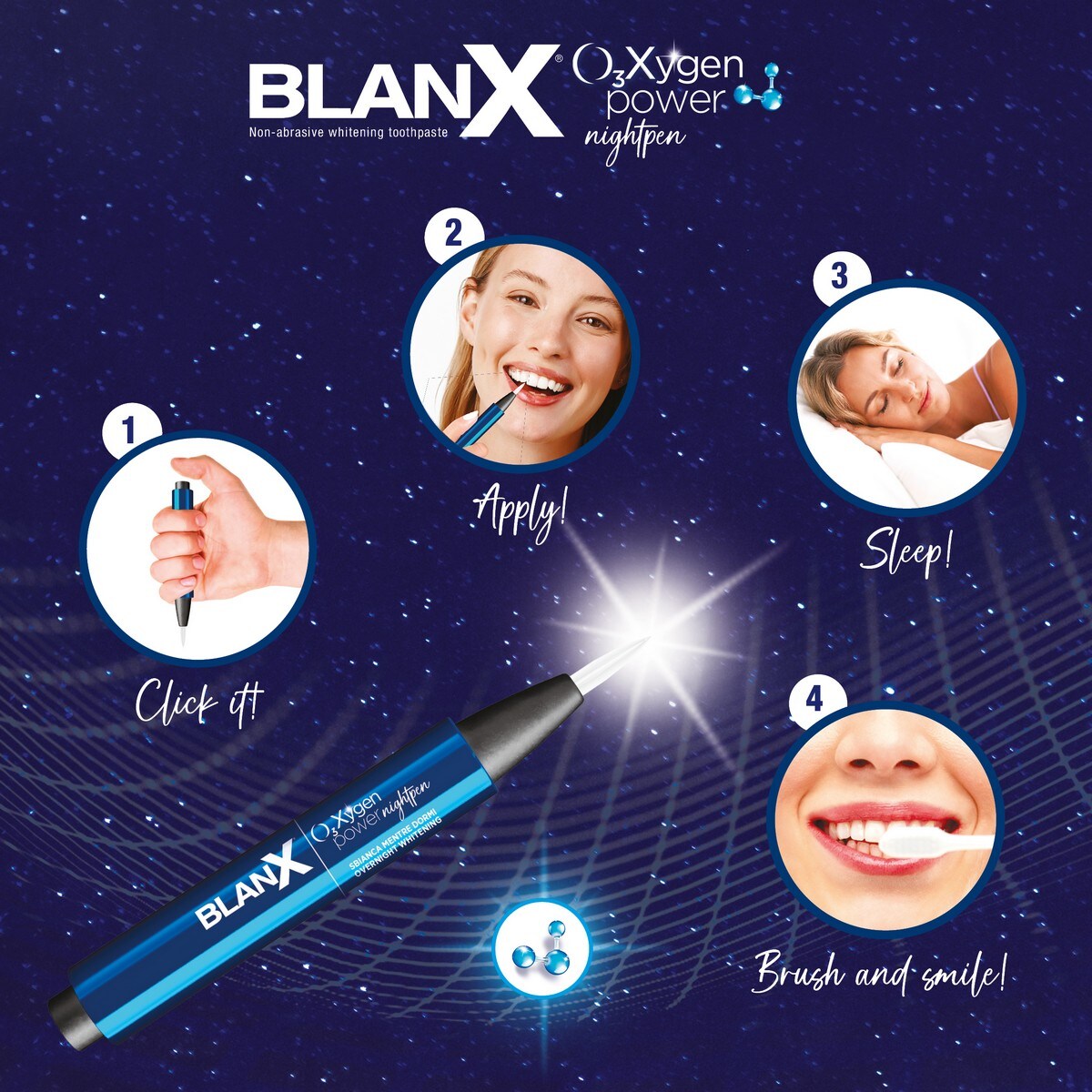 Caneta Branqueadora BlanX O3X NightPen - Oxygen Power 4