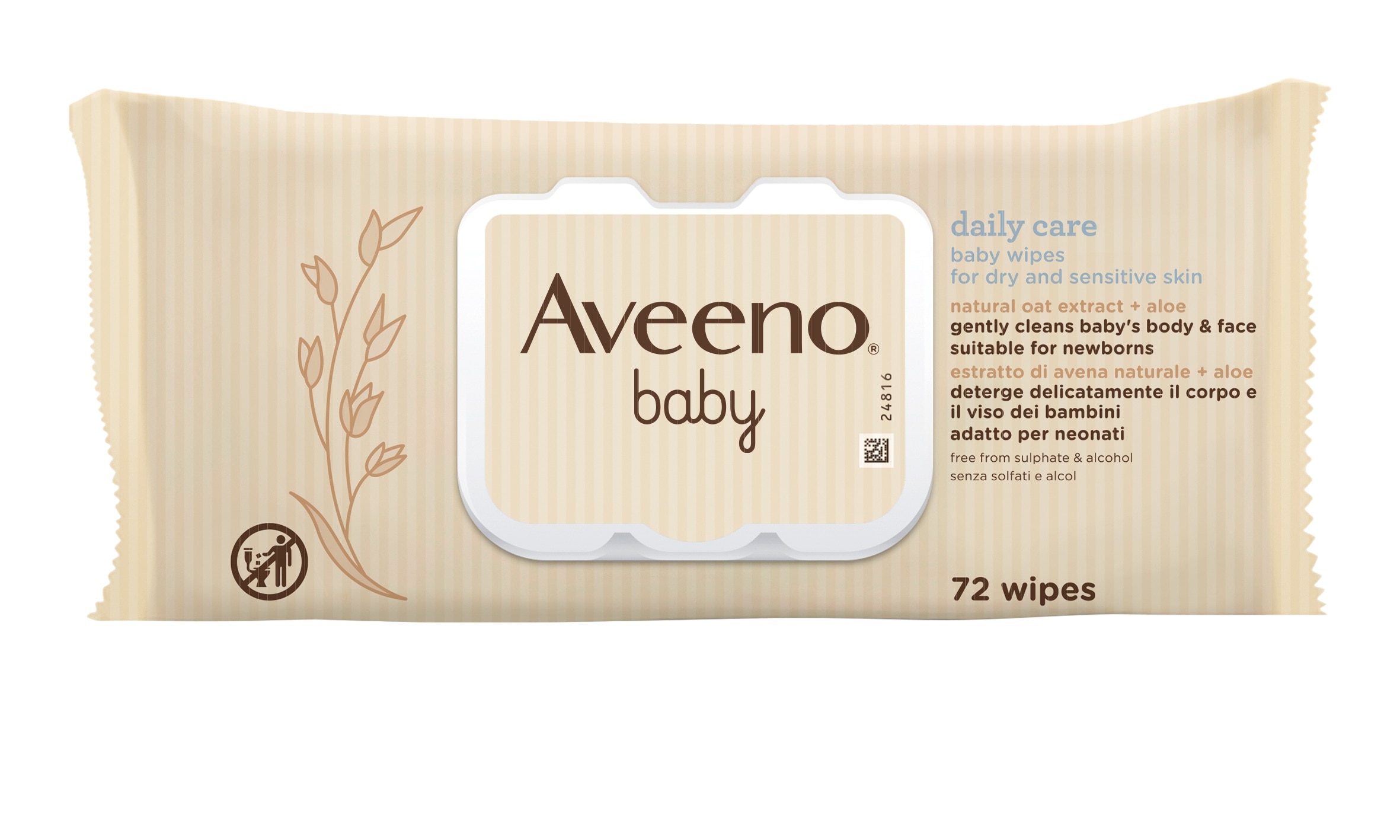 Imagem 0 de Toalhitas Baby Daily Care Aveeno - 72 un