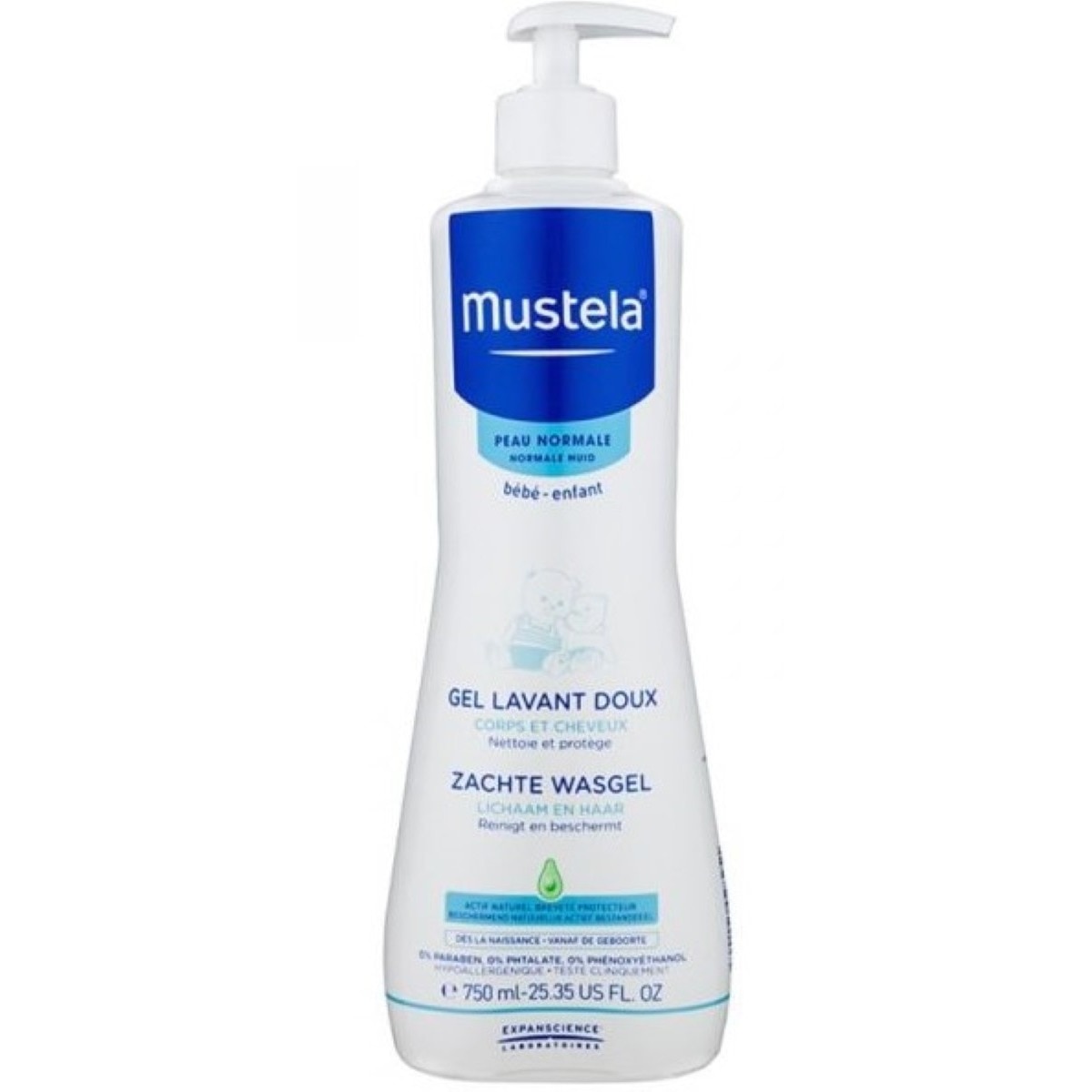 Gel Lavante Suave Pele Normal 750ml Mustela Bebé 1