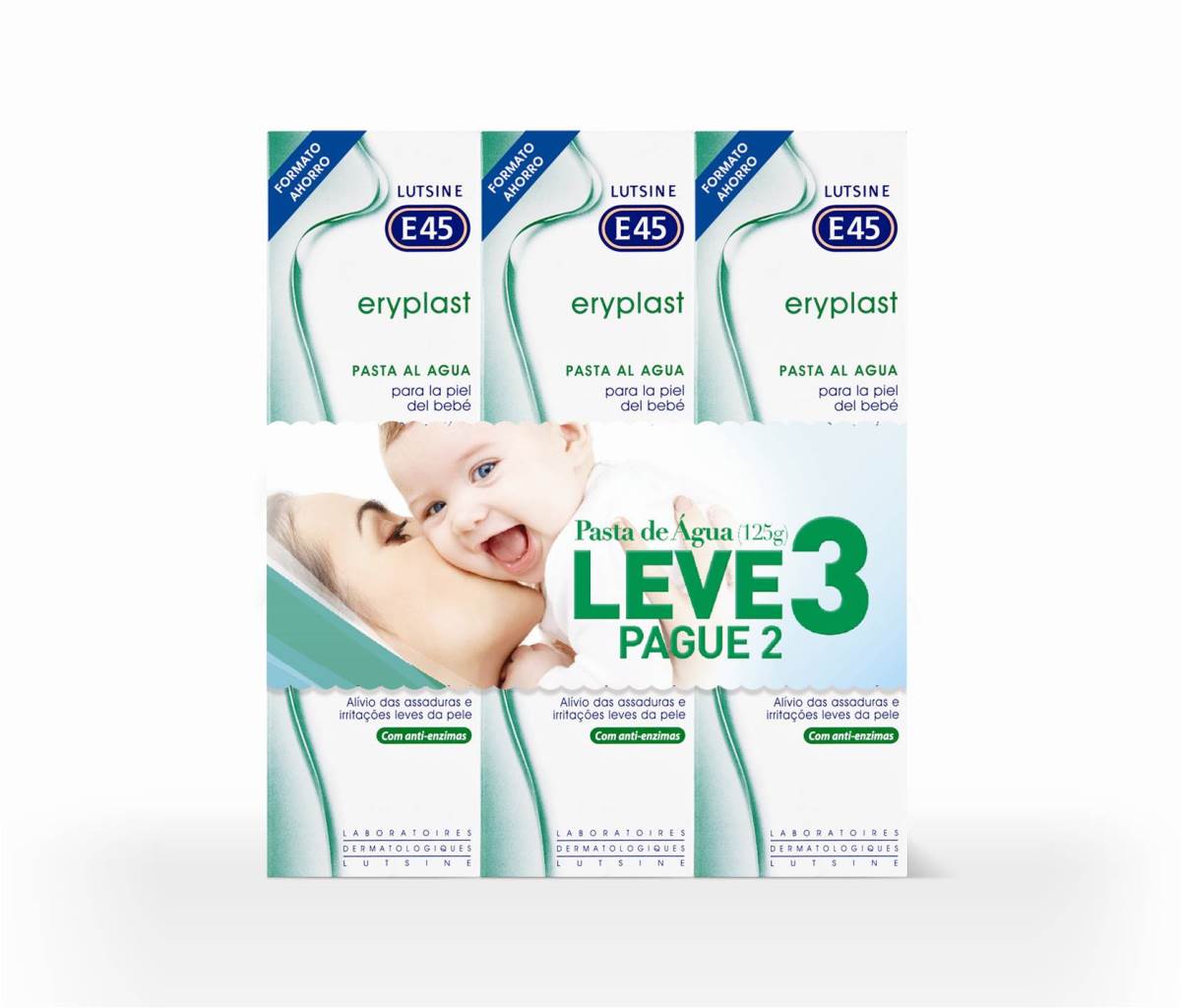 Pasta de Água E45 Eryplast 125g Lutsine - Leve 3 Pague 2 1