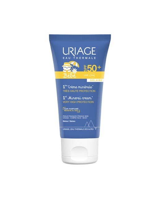 Protetor Solar 1º Creme Mineral SPF50+ Uriage Bebé - 50 ml 1