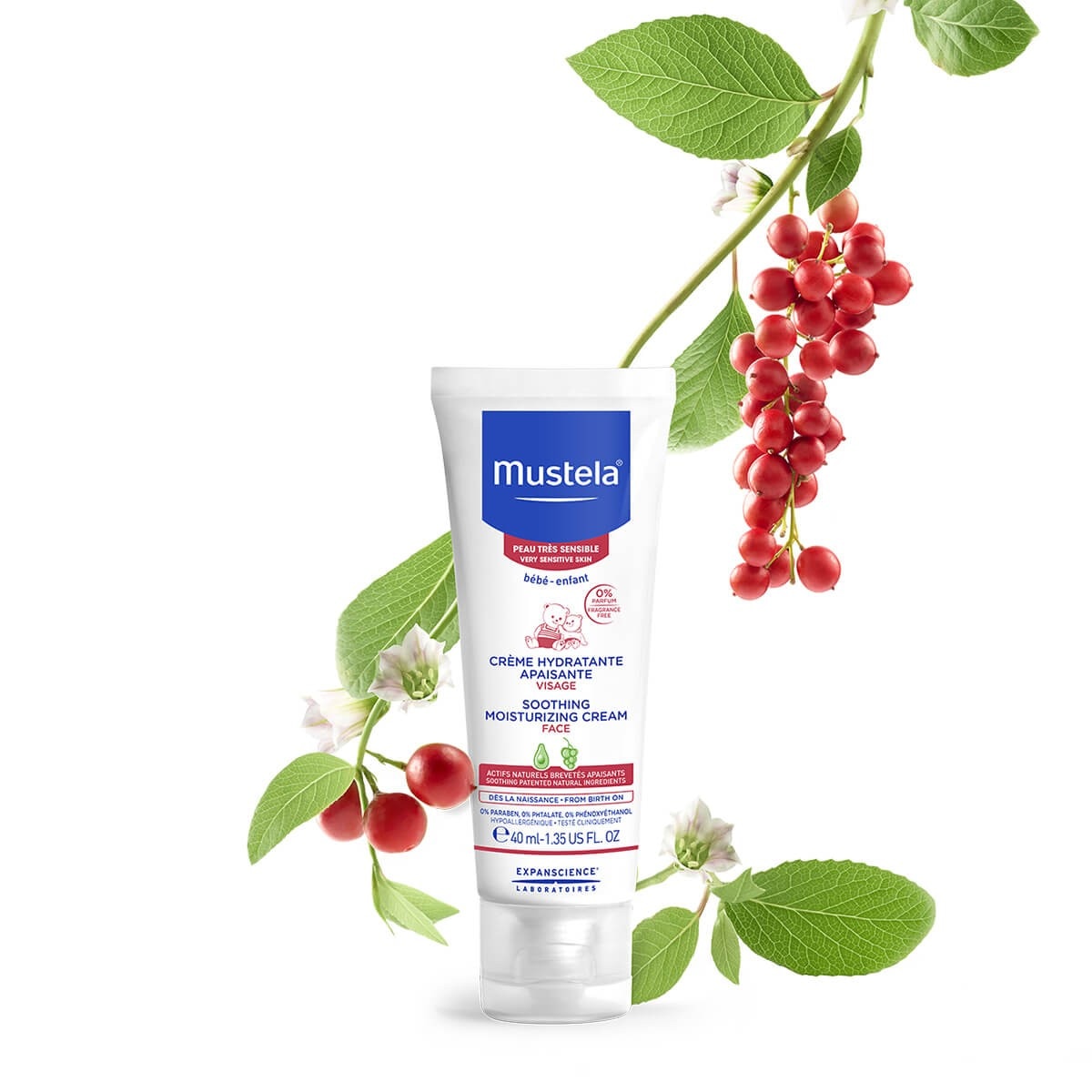 Creme Hidratante Calmante de Rosto 0% Perfume 40ml Mustela 3