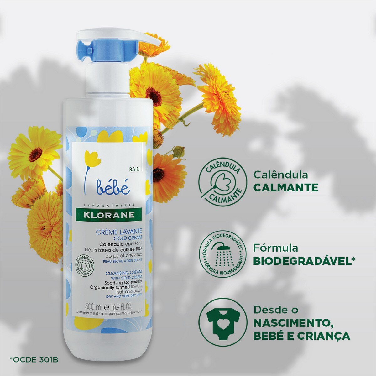 Creme Lavante 500ml Klorane Bebé 2