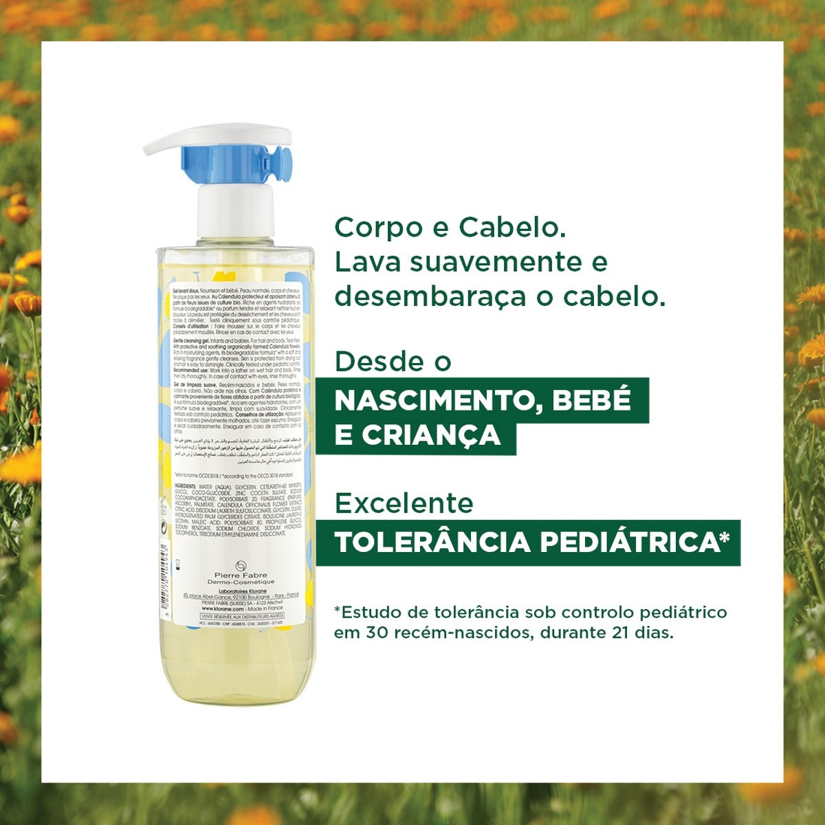 Gel de Limpeza Suave 200ml Klorane Bebé 3