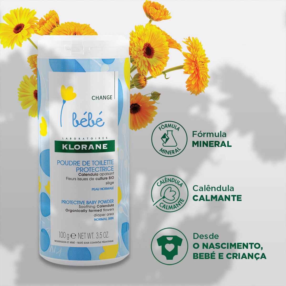 Pó de Talco 100g Klorane Bebé 2