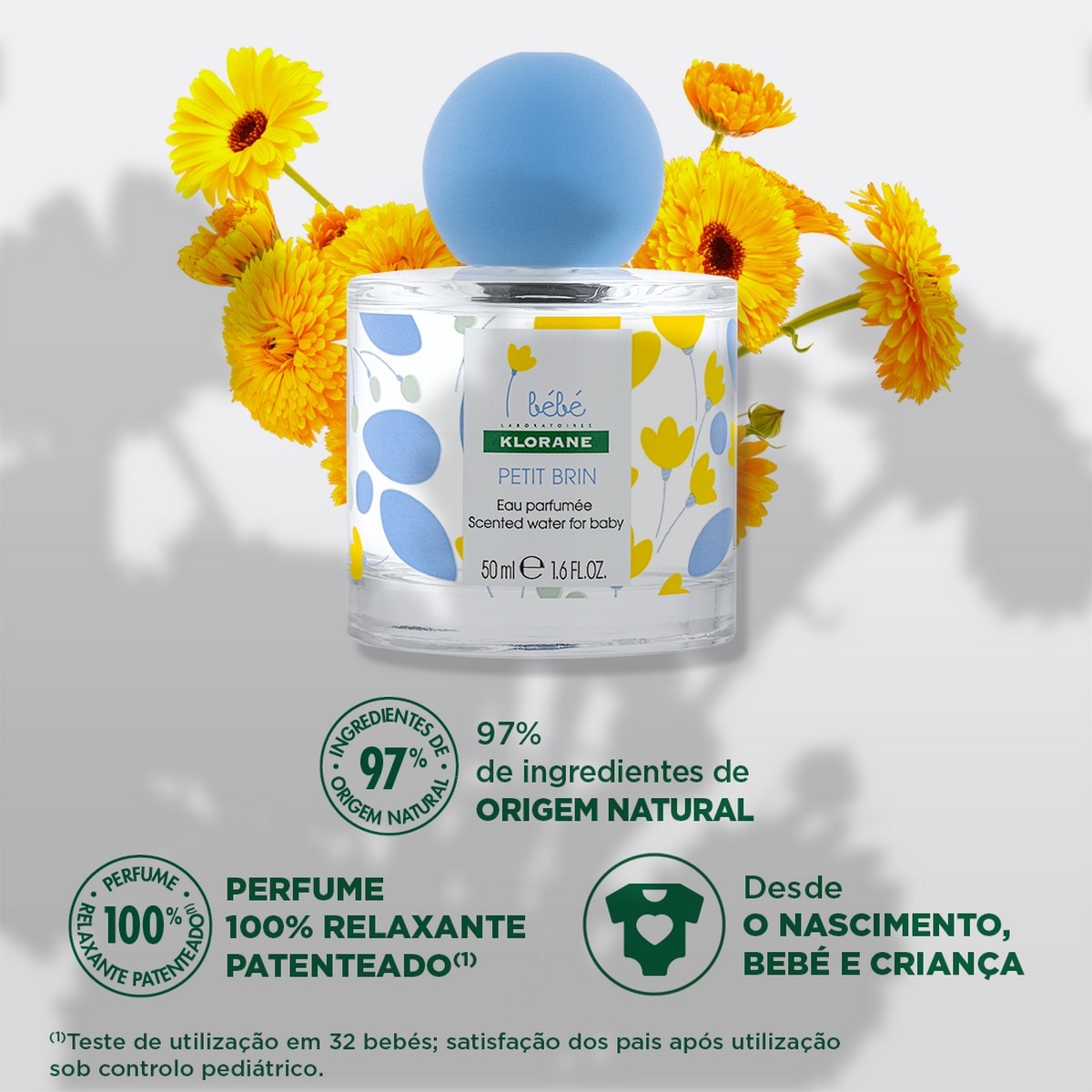 Água Perfumada Sem Álcool Petit Brin Klorane Bebé - 50 ml 3