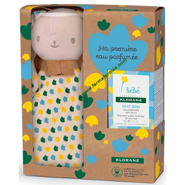 Imagem 0 de Coffret Água Perfumada sem Álcool Petit Brin 50ml + Peluche Coelho Klorane Bebé
