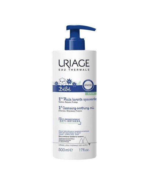 Imagem 0 de 1º Óleo Lavante Apaziguante Xémose Uriage Bebé - 500 ml