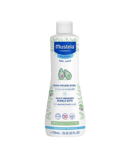 Espuma de Banho Multissensorial 750ml Mustela Bebé 1