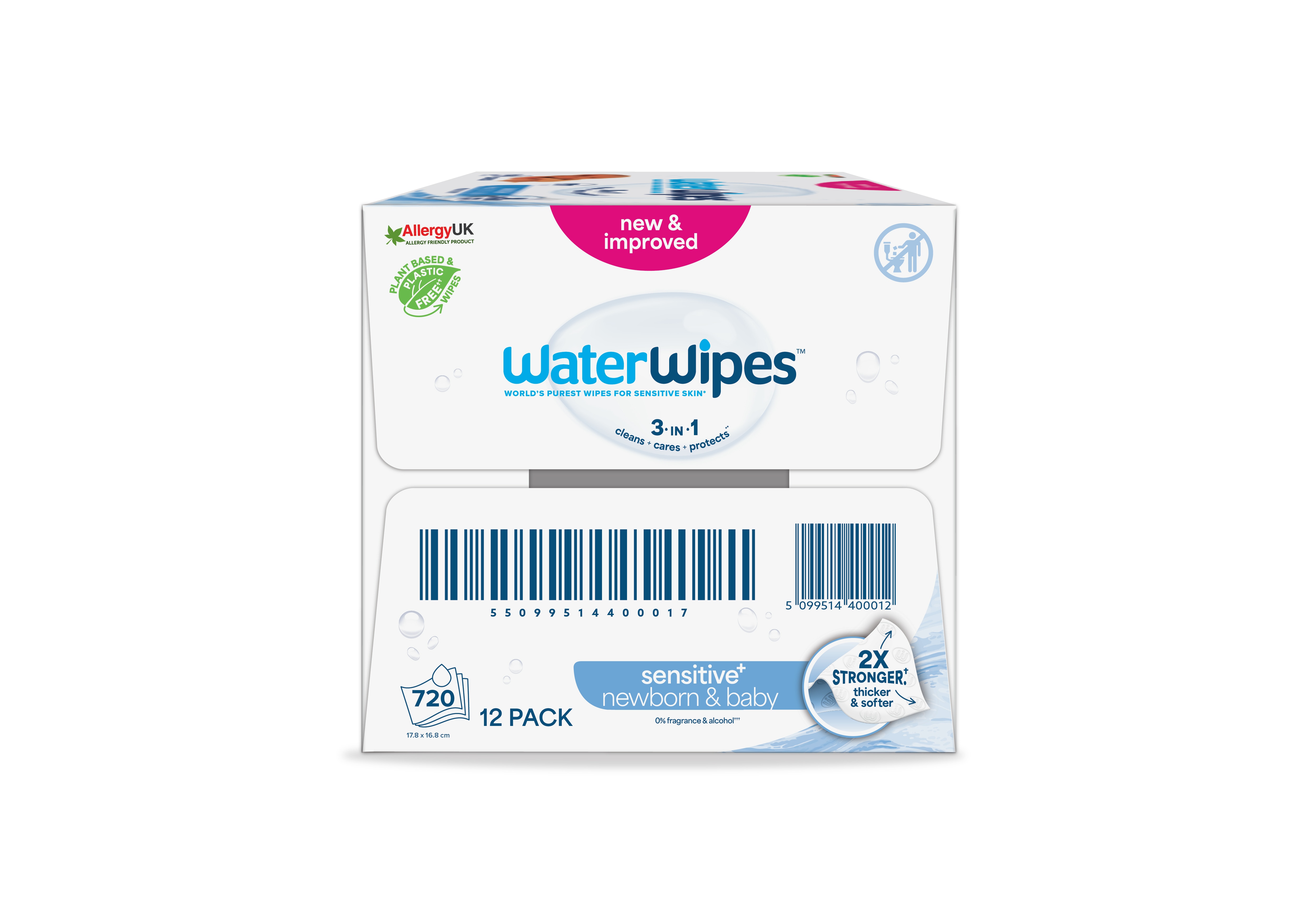 Toalhitas WaterWipes BIO - 12x60 un. 2