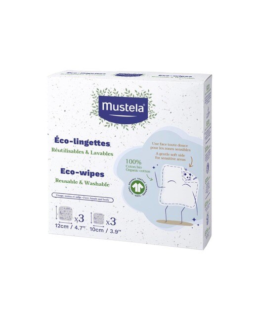 Eco-toalhitas 100% Algodão Orgânico - 6 un 1