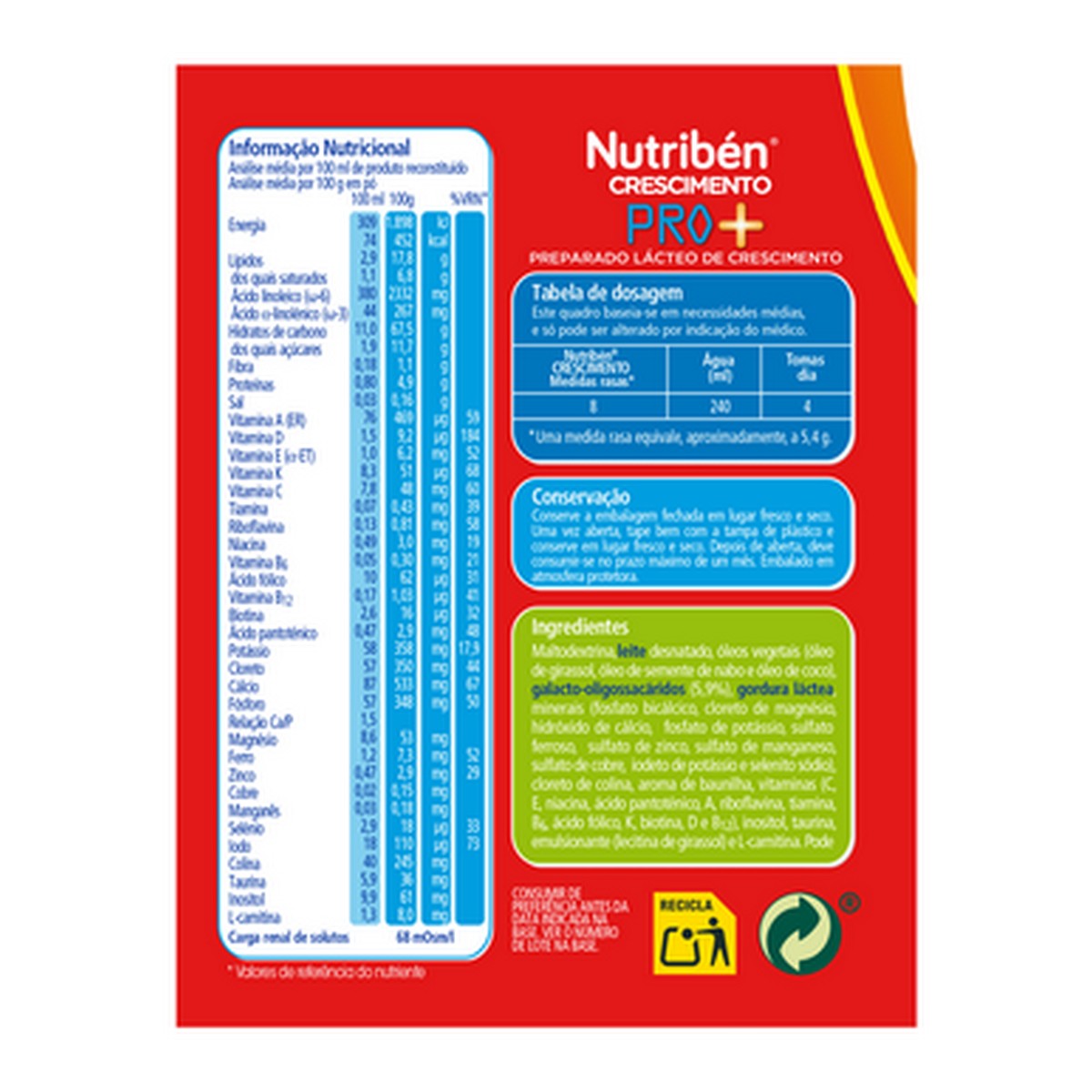 Leite Lactentes 3 Crescimento Pro + 700g Nutribén 2