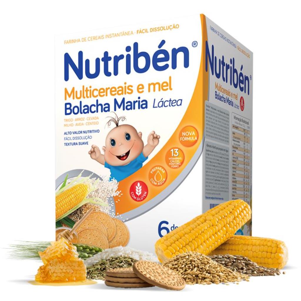 Imagem 0 de Papa Multicereais e Mel Bolacha Maria Farinha Láctea Nutribén