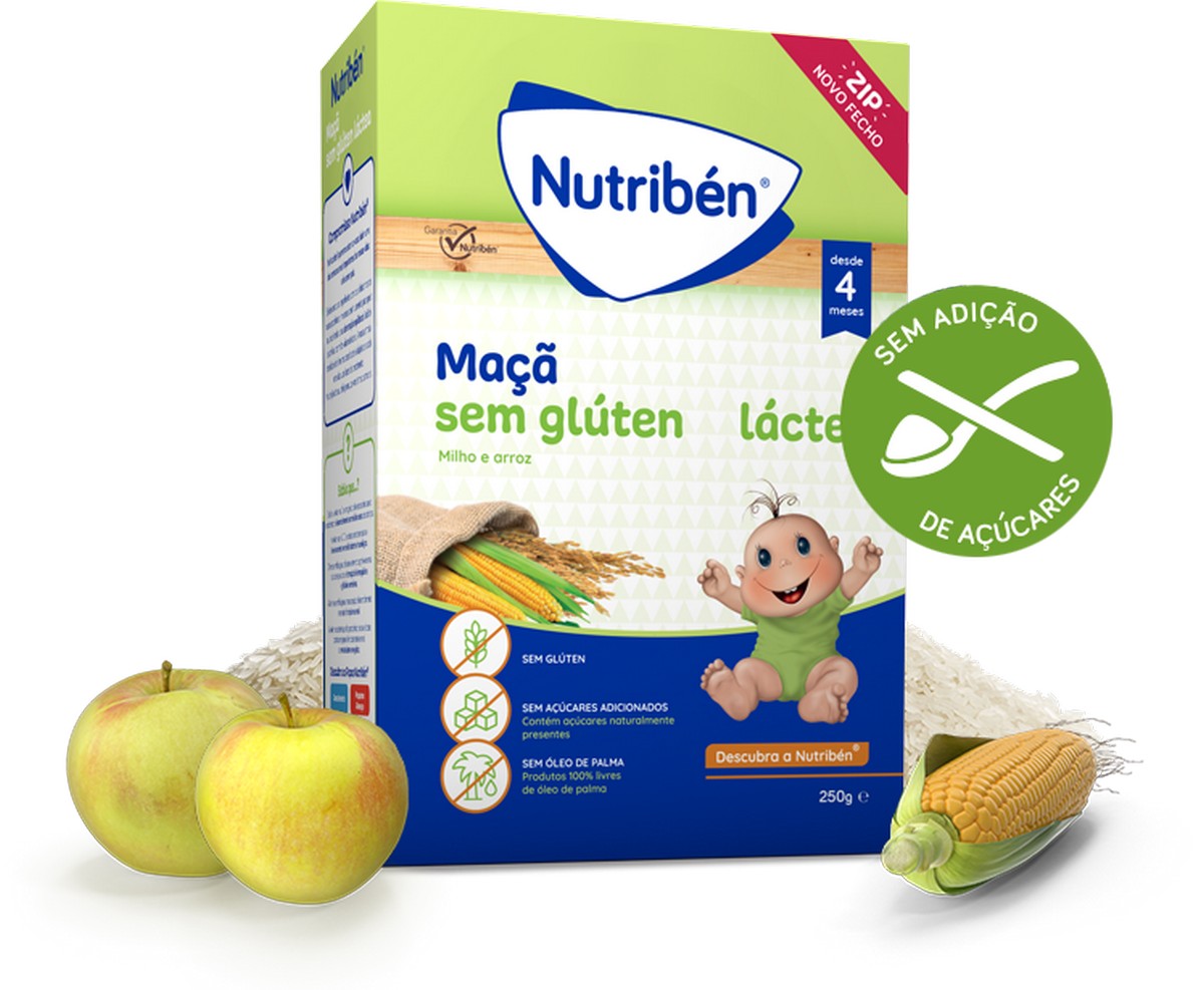 Papa Maçã Láctea 250g Nutribén 1