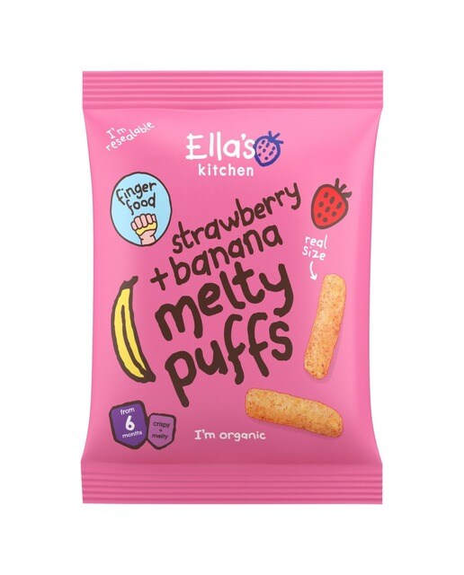 Imagem 0 de Finger Food Puffs de Banana e Morango - 20 g