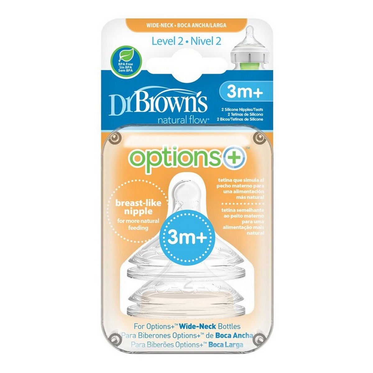 Tetina de Silicone Nível 2 (3-6 meses) - 2 un 2
