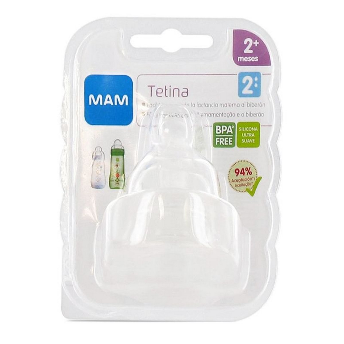 Tetina Silicone Fluxo 2 MAM 2