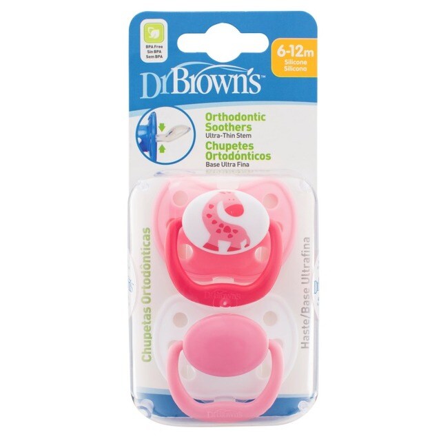 Imagem 0 de Prevent Chupeta Silicone Animais Menina 6-12M 2un Dr Brown's