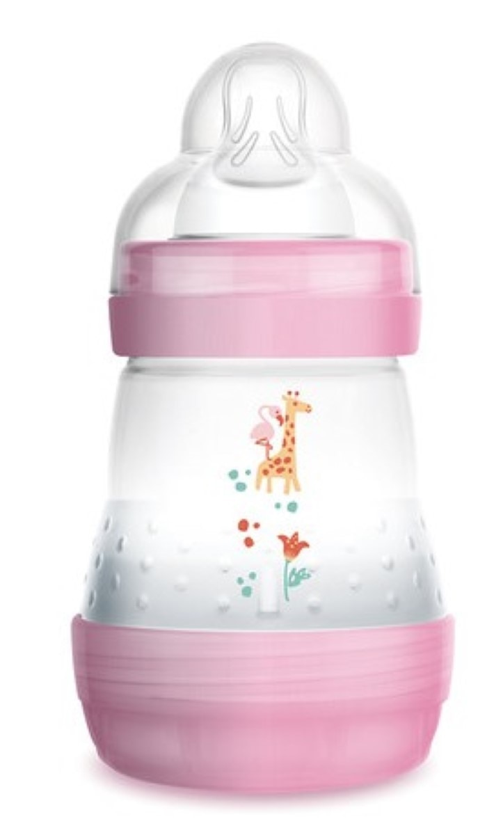 Biberão Silicone Anti-cólicas Rosa 160ml 0m+ Mam 1
