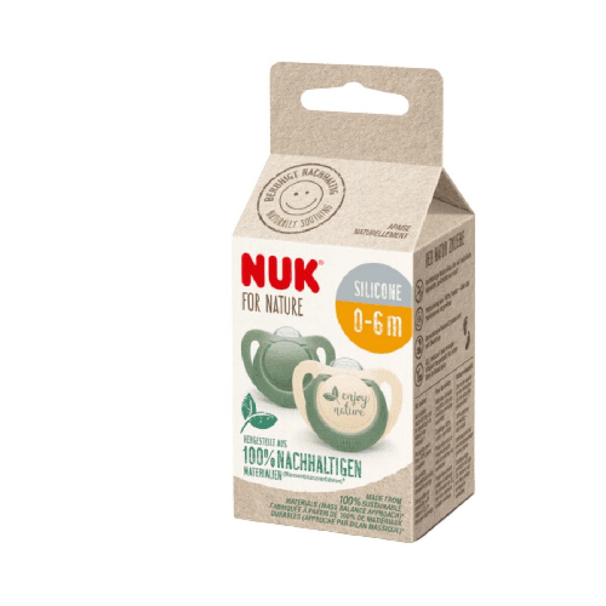 Chupeta For Nature Silicone 0-6 Meses - 2 uds Verde-2