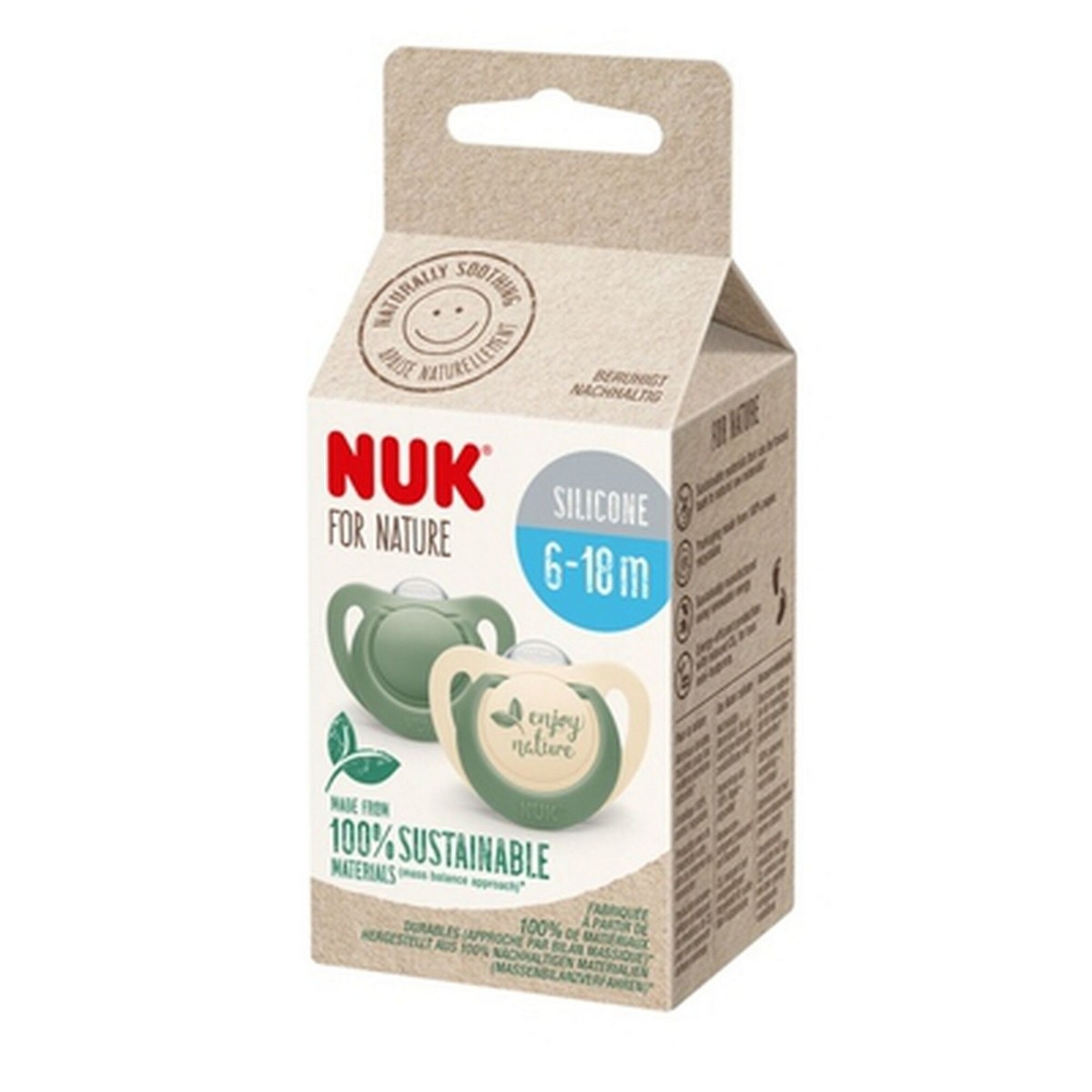 Chupeta For Nature Silicone 6-18 Meses - 2 uds Verde-2