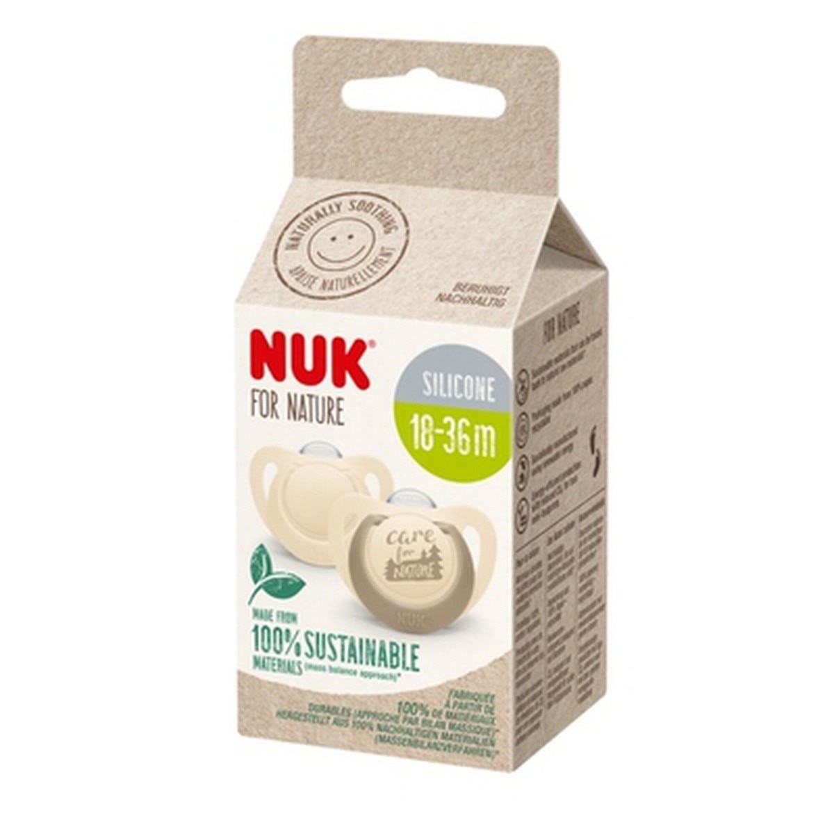 Chupeta For Nature Silicone 18-36 Meses - 2 uds Bege-2