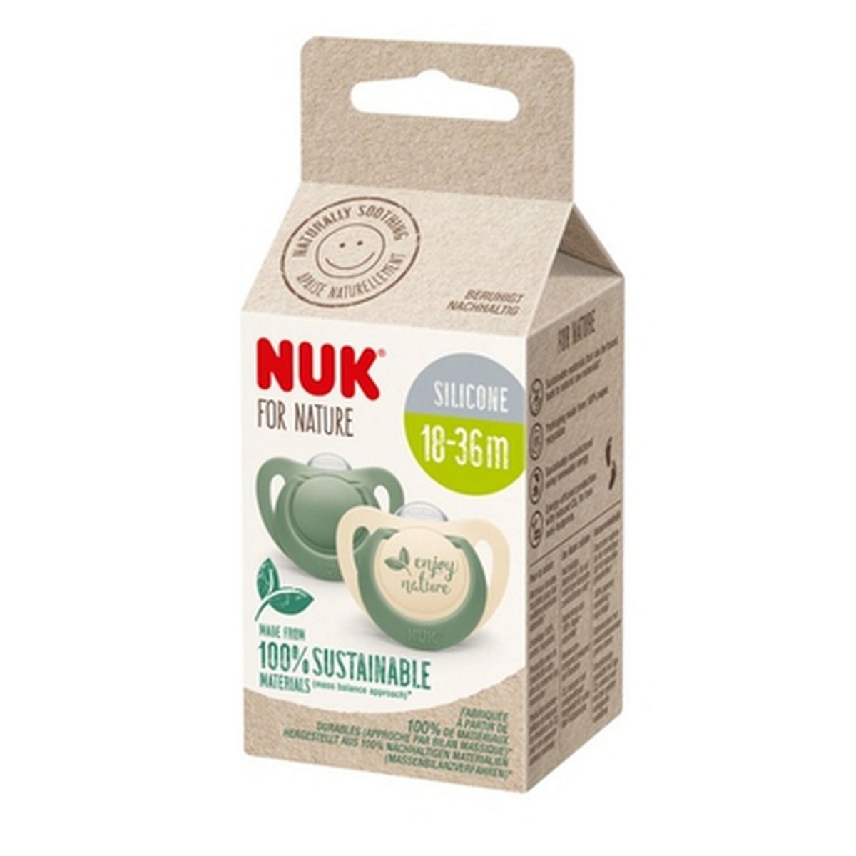 Chupeta For Nature Silicone 18-36 Meses - 2 uds Verde-2