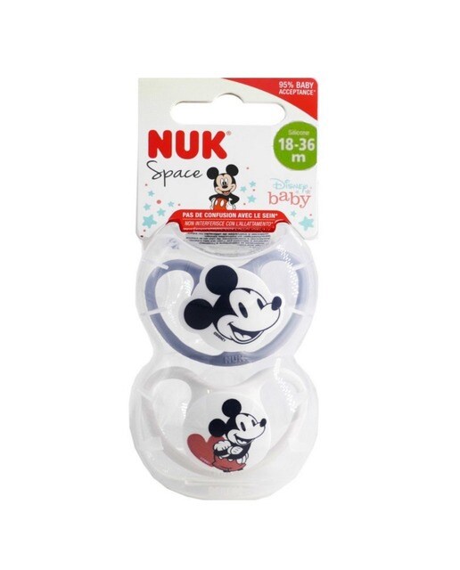 Chupeta Space Disney Mickey Mouse 18-36 Meses - 2 uds 1