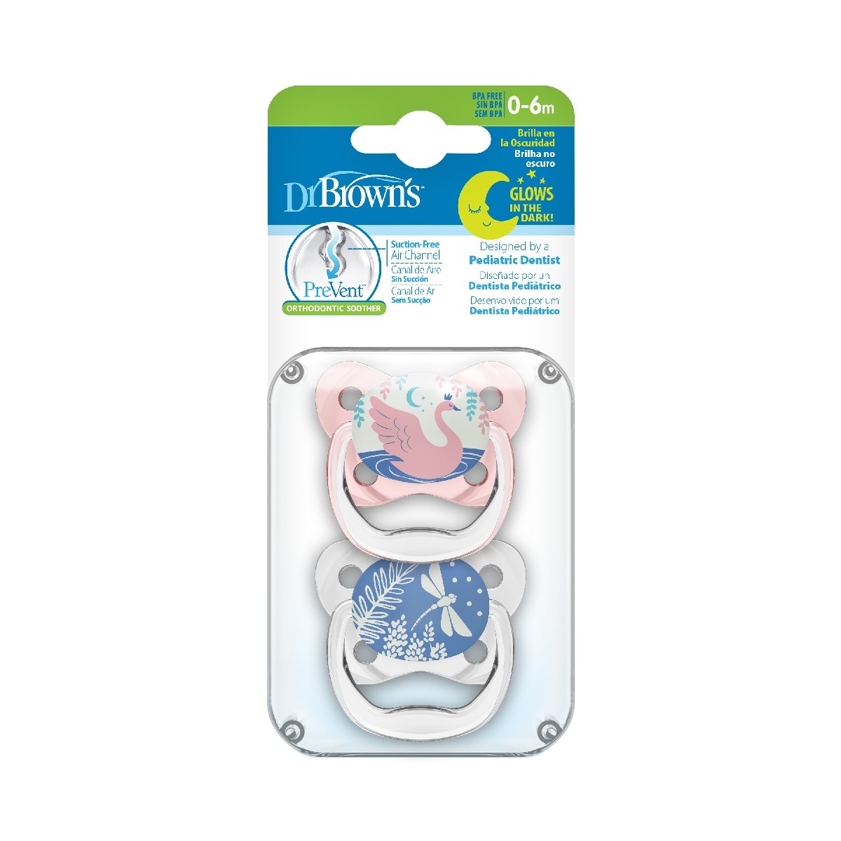 Chupeta Prevent Noturno T1 0-6 Meses - Rosa 2