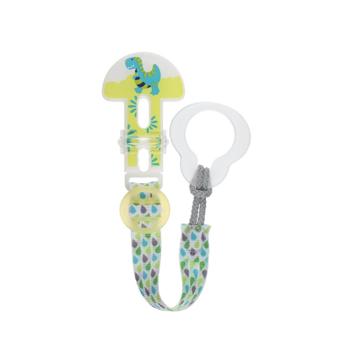 Corrente Clip It para Chupeta Verde + Tampa Mam 1