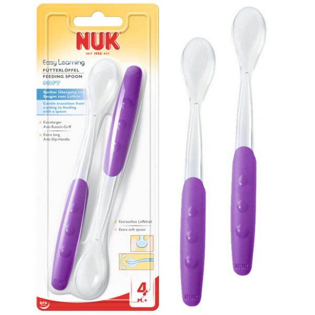 Imagem 0 de Colher Soft Easy Learning +4M Nuk - 2 colheres