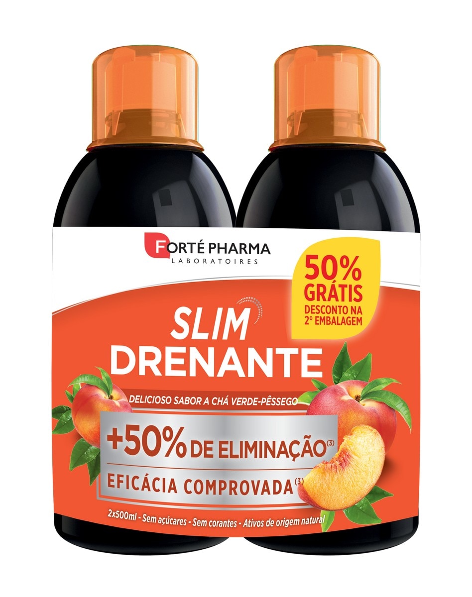 Suplemento Alimentar Duo Slim Drenante Pêssego/Chá Verde - 2x500 ml 1