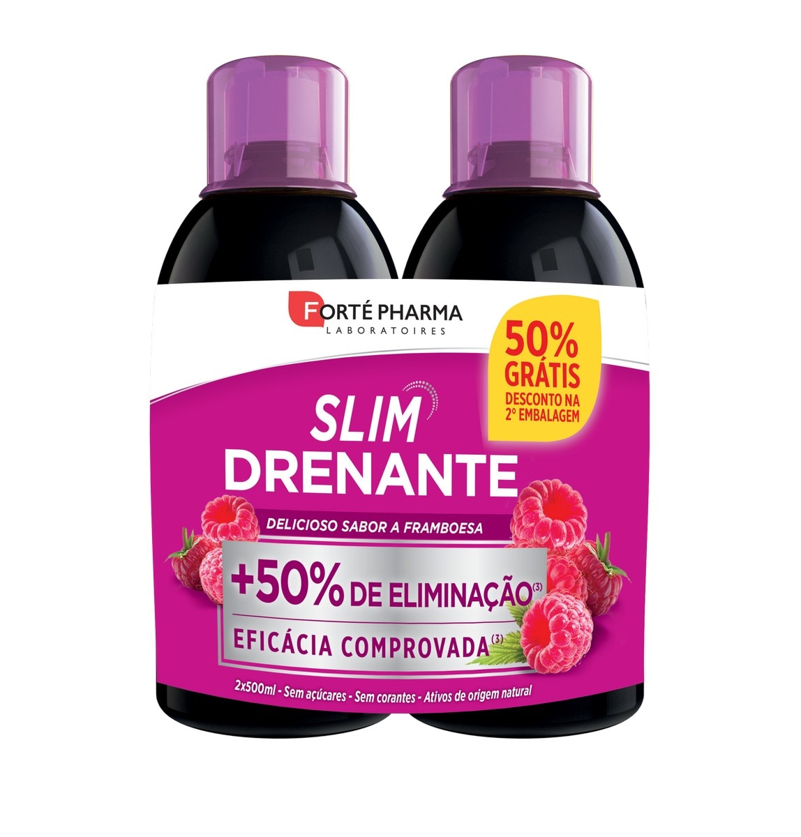 Suplemento Alimentar Duo Slim Drenante Framboesa - 2x500 ml 1