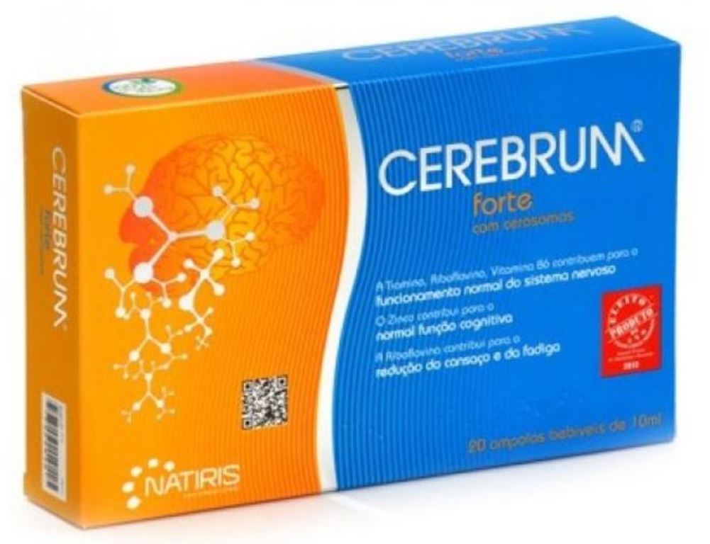 Suplemento Alimentar Cerebrum Forte com Cerosomas 20 Ampolas Natiris Natipharma 1