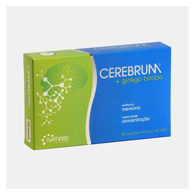 Imagem 0 de Suplemento Alimentar Cerebrum + Ginko Biloba 20 Ampolas Natiris Natipharma