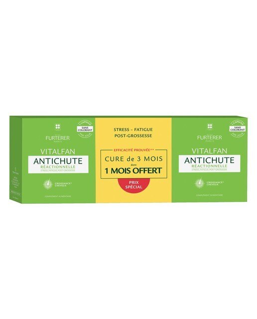 Suplemento Alimentar Antiqueda Reacional Vitalfan 3x30 Cápsulas René Furterer 1