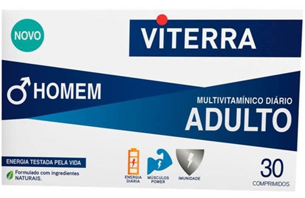 Imagem 0 de Suplemento Alimentar Multivitamínico Homem 30 Comp. Viterra