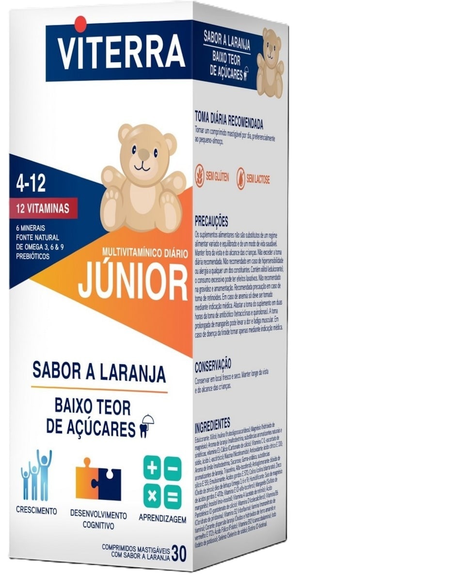 Suplemento Multivitamínico Júnior  30 Comp Mastigáveis Viterra 3