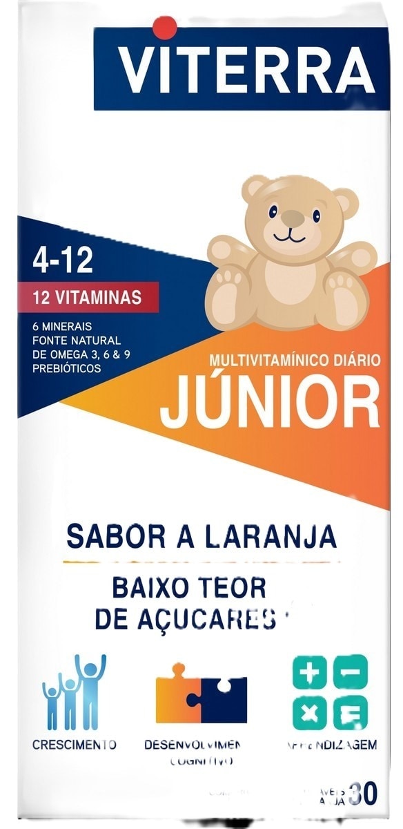 Suplemento Multivitamínico Júnior  30 Comp Mastigáveis Viterra 4