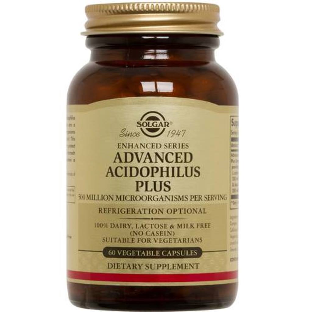 Suplemento Alimentar Acidophilus Plus Avançado 60 Cápsulas Solgar 1