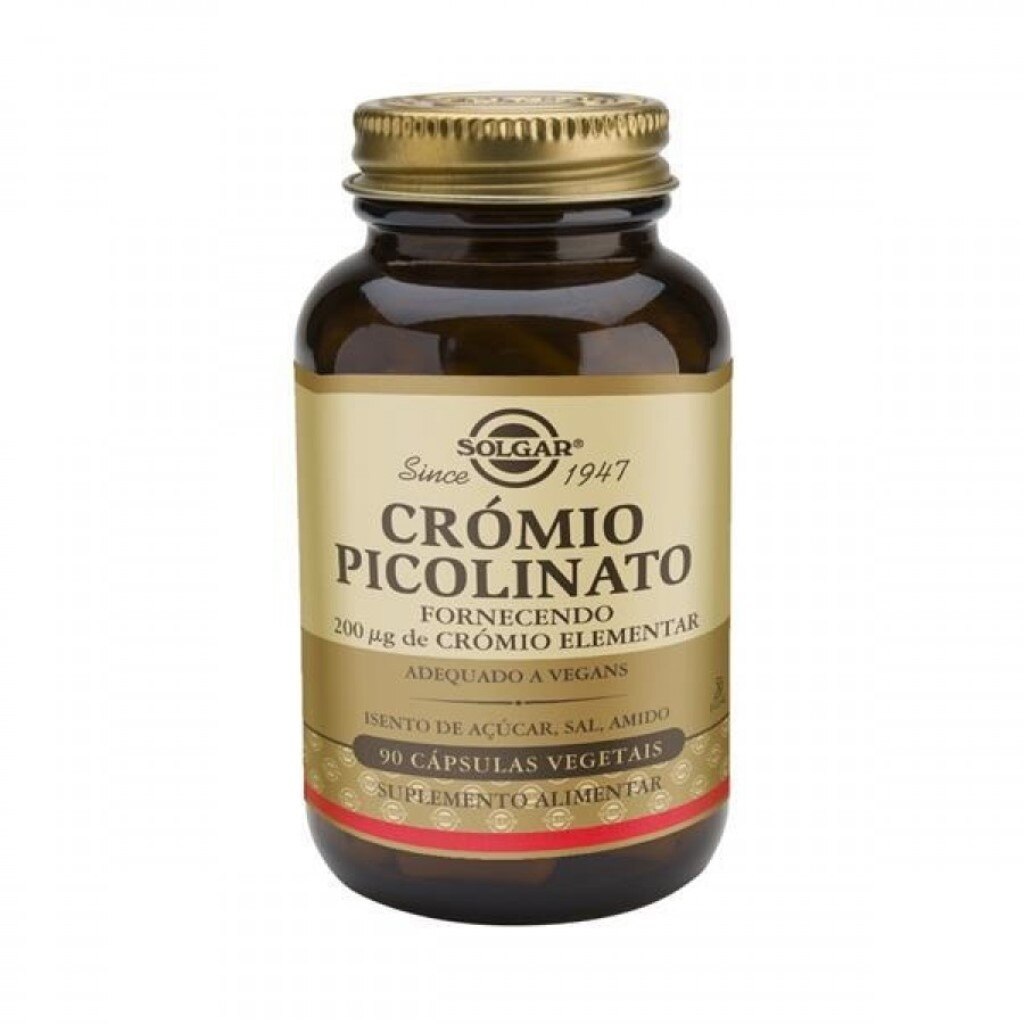Suplemento Alimentar Crómio Picolinato 200mcg 90 Cápsulas Solgar 1